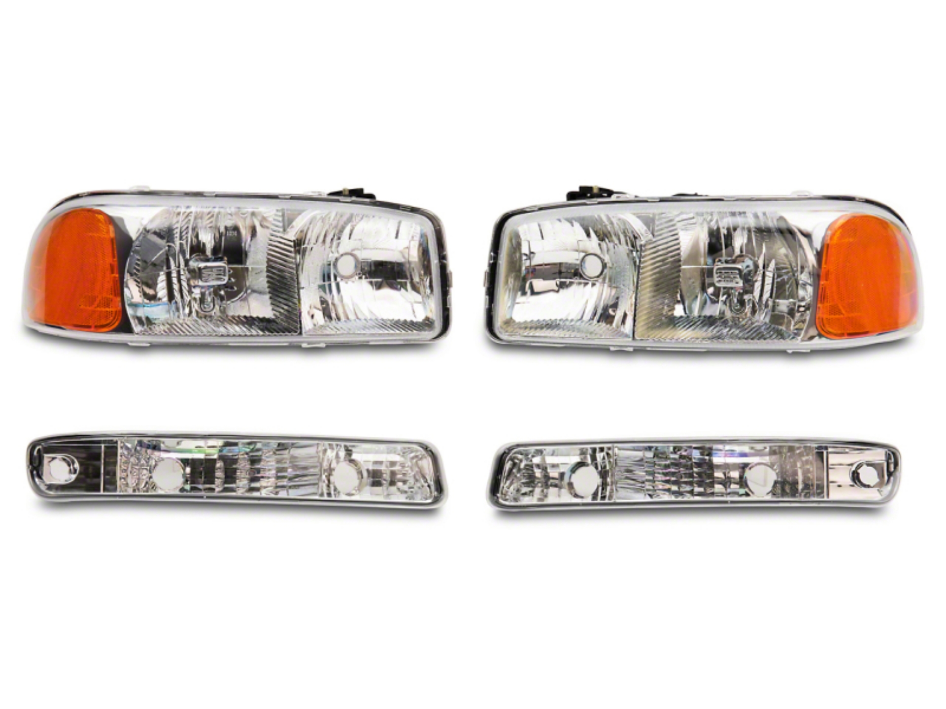 Picture of Raxiom 99-06 GMC Sierra 1500 Axial Series OEM Crystal Rep Headlights- Chrome Housing Clear Lens
