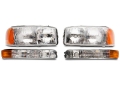 Picture of Raxiom 99-06 GMC Sierra 1500 Axial Series OEM Style Rep Headlights- Chrome Housing Clear Lens