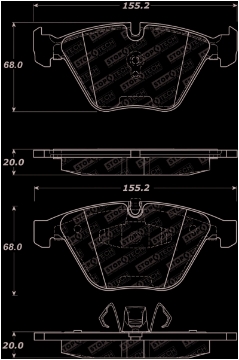 Picture of StopTech Street Select Brake Pads - Front 07-13 BMW 328i