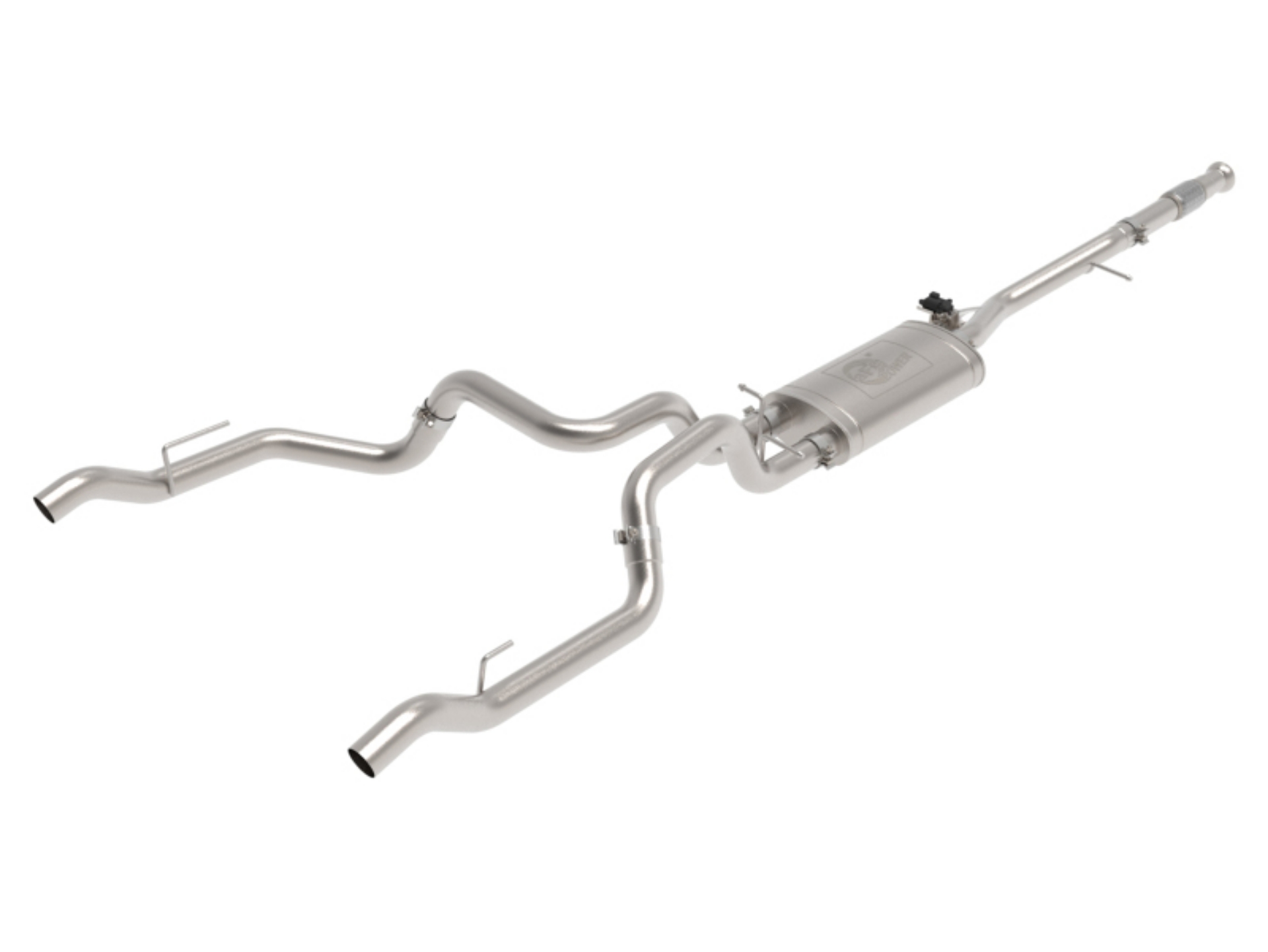Picture of aFe Gemini XV 3in 304 SS Cat-Back Exhaust w- Cutout 19-21 GM Silverado-Sierra 1500 V8