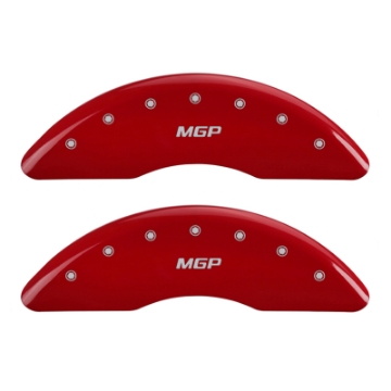 Picture of MGP 17-18 Jaguar F-Pace 4 Caliper Covers Engraved Front & Rear MGP Red Finish-Silver Characters