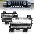 Picture of ANZO 2018-2021 Jeep Wrangler LED Side Markers Chrome Housing Clear Lens w- Sequential Signal