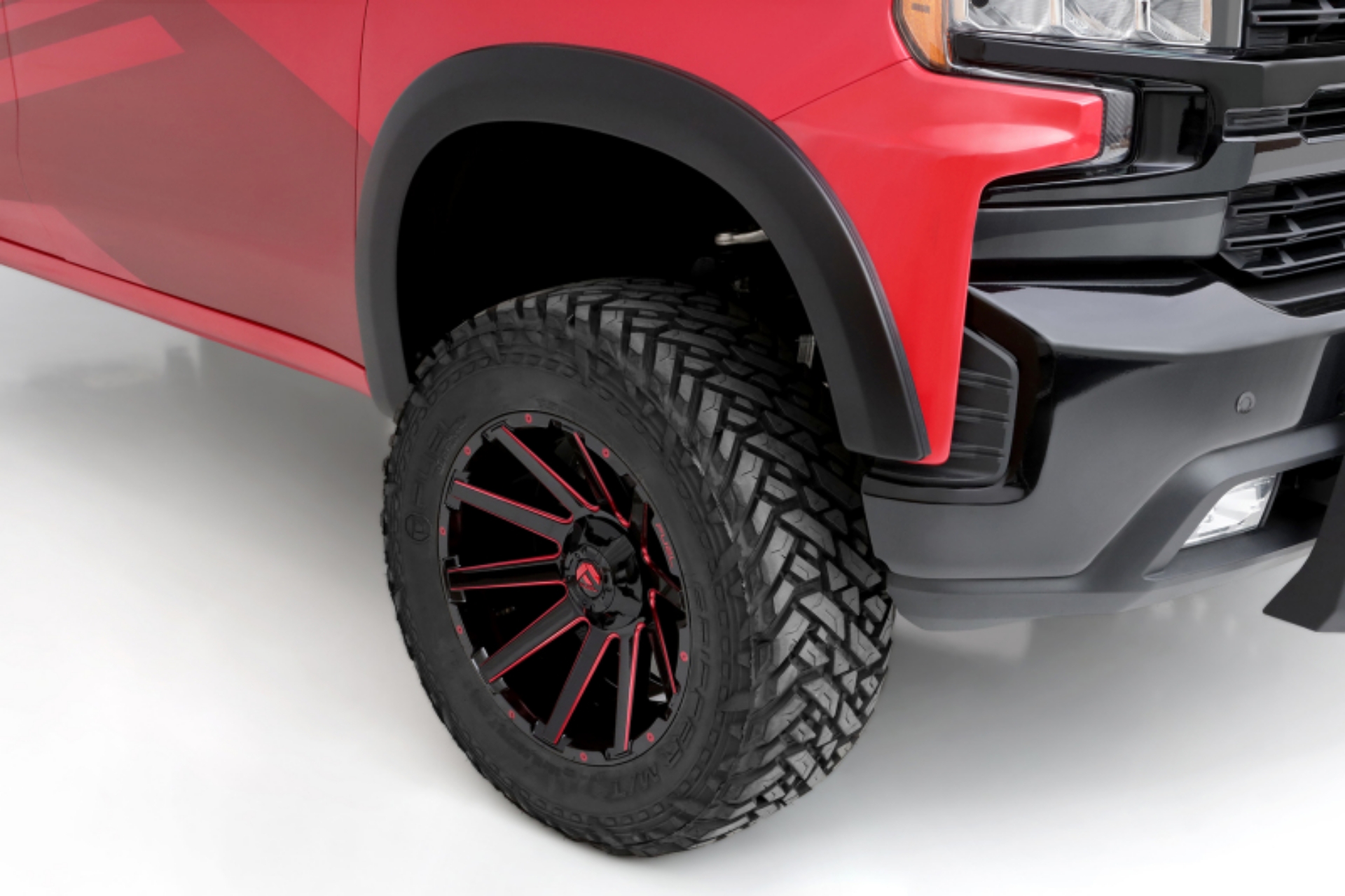 Picture of Lund 19-21 Chevy Silverado 1500 SX-Sport Textured Elite Series Front Fender Flares - Black 2 Pc