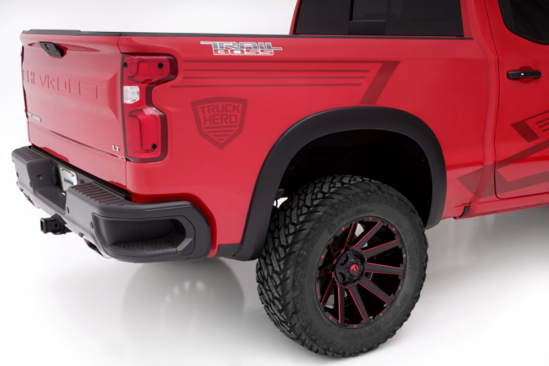 Picture of Lund 19-21 Chevy Silverado 1500 SX-Sport Textured Elite Series Rear Fender Flares - Black 2 Pc