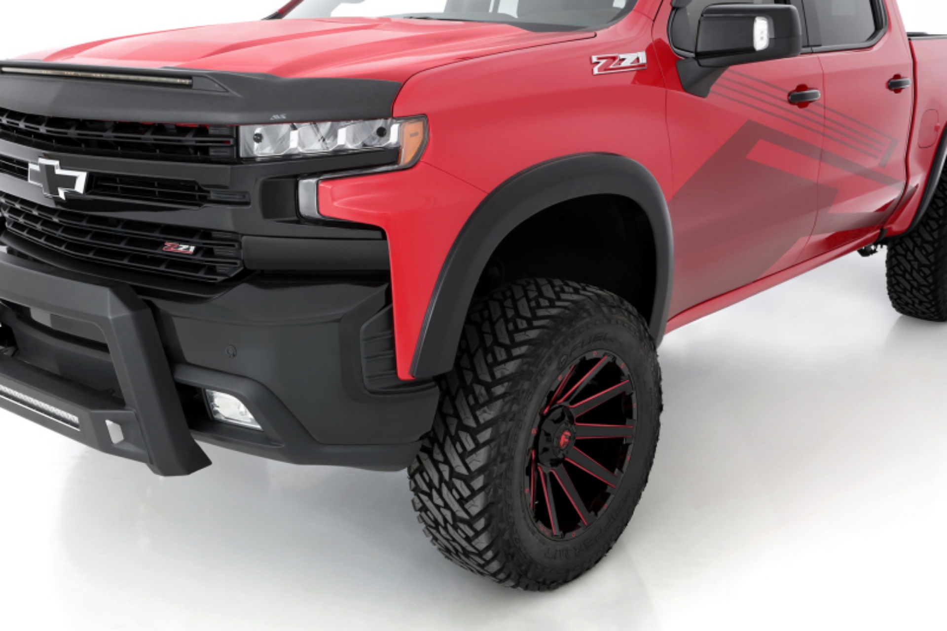 Picture of Lund 19-21 Chevy Silverado 1500 SX-Sport Smooth Elite Series Front Fender Flares - Black 2 Pc