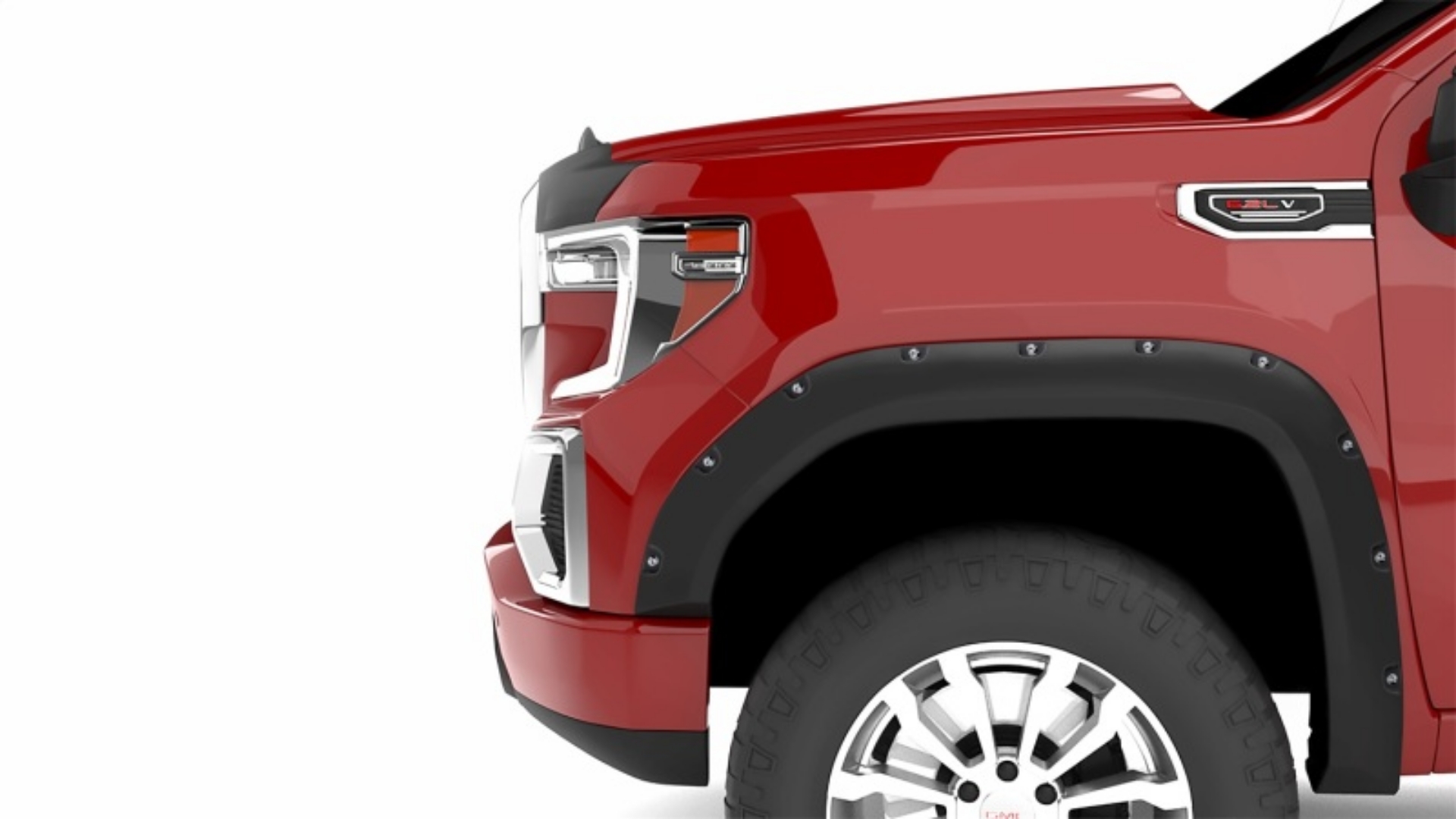 Picture of Lund 19-22 GM Silverado-Sierra RX-Flat Smooth Elite Series Fender Flares w-Black Bolts - Black 4pc