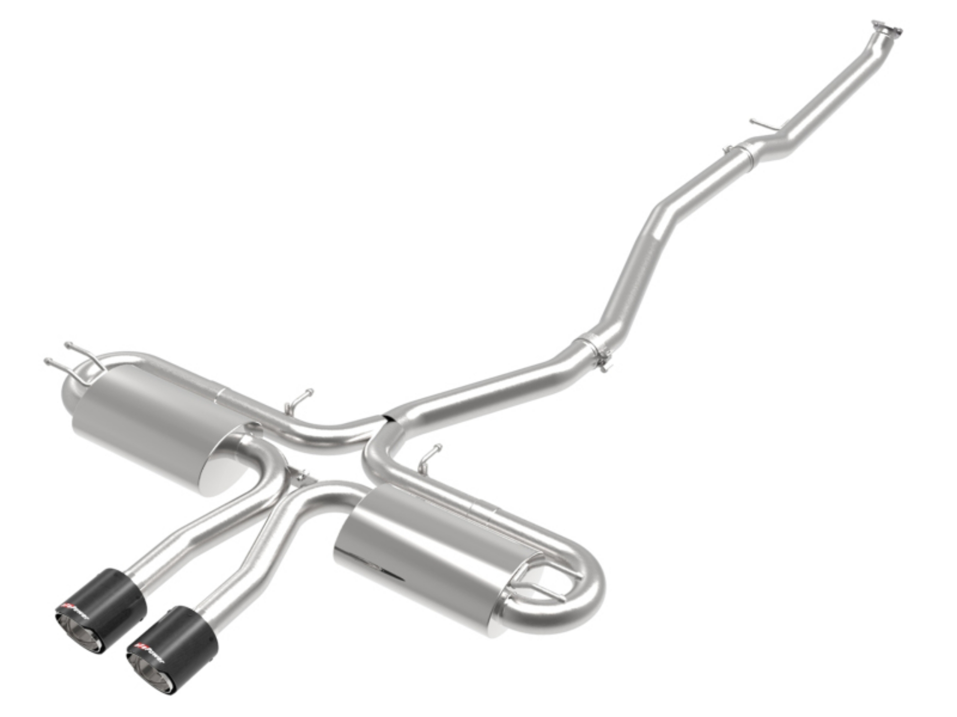 Picture of aFe Takeda 3in 304 SS Cat-Back Exhaust System w- Carbon Tips 2017+ Honda Civic Si 4dr I4 1-5L t