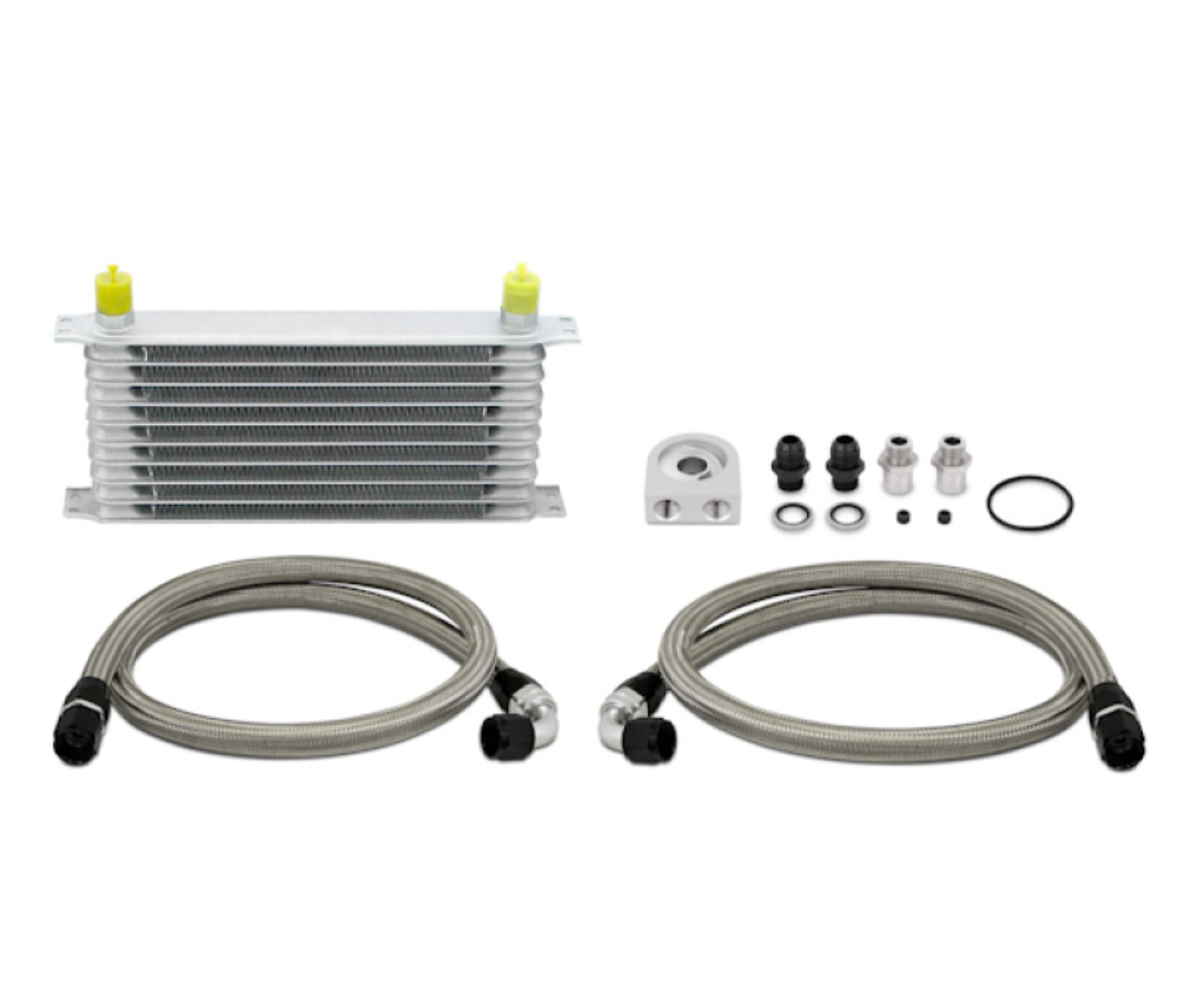 Picture of Mishimoto Universal 10 Row Oil Cooler Kit Metal Braided Lines