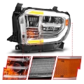Picture of ANZO 2014-2017 Toyota Tundra LED Crystal Headlights w- Switchback Chrome Housing w- DRL