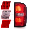 Picture of ANZO 2014-2018 GMC Sierra LED Tail Lights Black Housing Red-Clear Lens