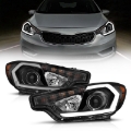Picture of ANZO 2014-2016 Kia Forte Projector Headlights w- Light Bar Black Housing w- DRL