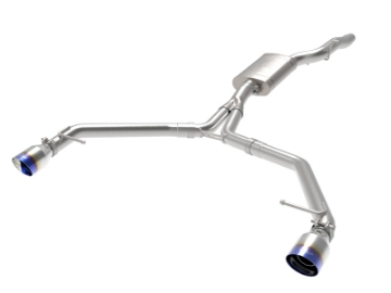 Picture of afe MACH Force-Xp 13-16 Audi Allroad L4 SS Axle-Back Exhaust w- Blue Flame Tips