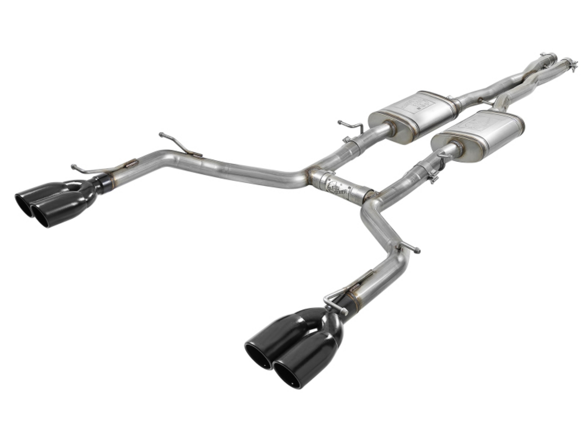 Picture of aFe MACH Force-Xp 2-1-2in 304 SS Cat-Back Exhaust 15-21 Dodge Challenger V6-3-6L - Quad Black Tip