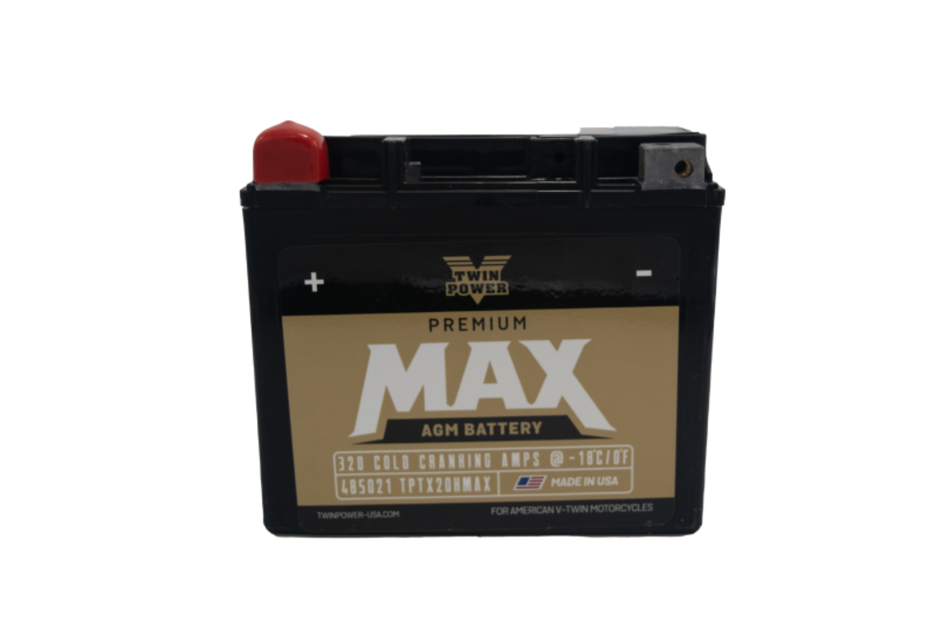 Picture of Twin Power GYZ-20H Premium MAX Battery Replaces H-D 65991-82B Made in USA 320 CCA