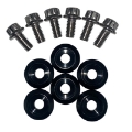 Picture of BLOX Racing New Fender Washers Kit M6 12pt - 6pc Large Diameter Black