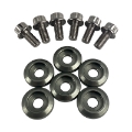 Picture of BLOX Racing New Fender Washers Kit M6 12pt - 6pc Large Diameter Gun Metal