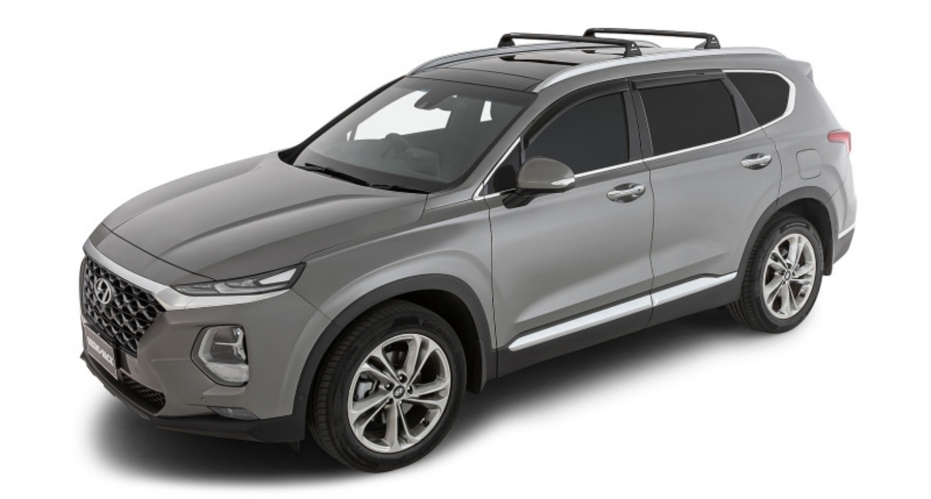 Picture of Rhino-Rack 19-22 Hyundai Santa Fe TM 5 Door SUV w-Flush Rails Vortex RVP 2 Bar Roof Rack - Black