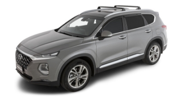 Picture of Rhino-Rack 19-22 Hyundai Santa Fe TM 5 Door SUV w-Flush Rails Vortex RVP 2 Bar Roof Rack - Black