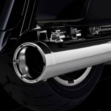 Picture of Vance & Hines HD Dresser 17-22 Monster Round Chrome Slip-On Exhaust