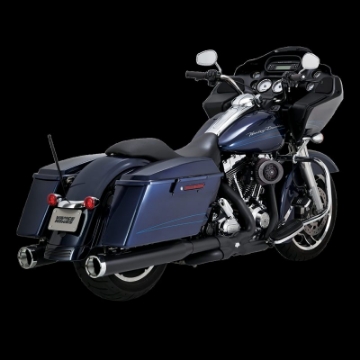 Picture of Vance & Hines HD Dresser 17-22 Monster Round Black Slip-On Exhaust