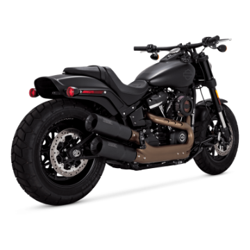 Picture of Vance & Hines HD Softail 18-22 Fatbob Hi-Output S-O Black Slip-On Exhaust