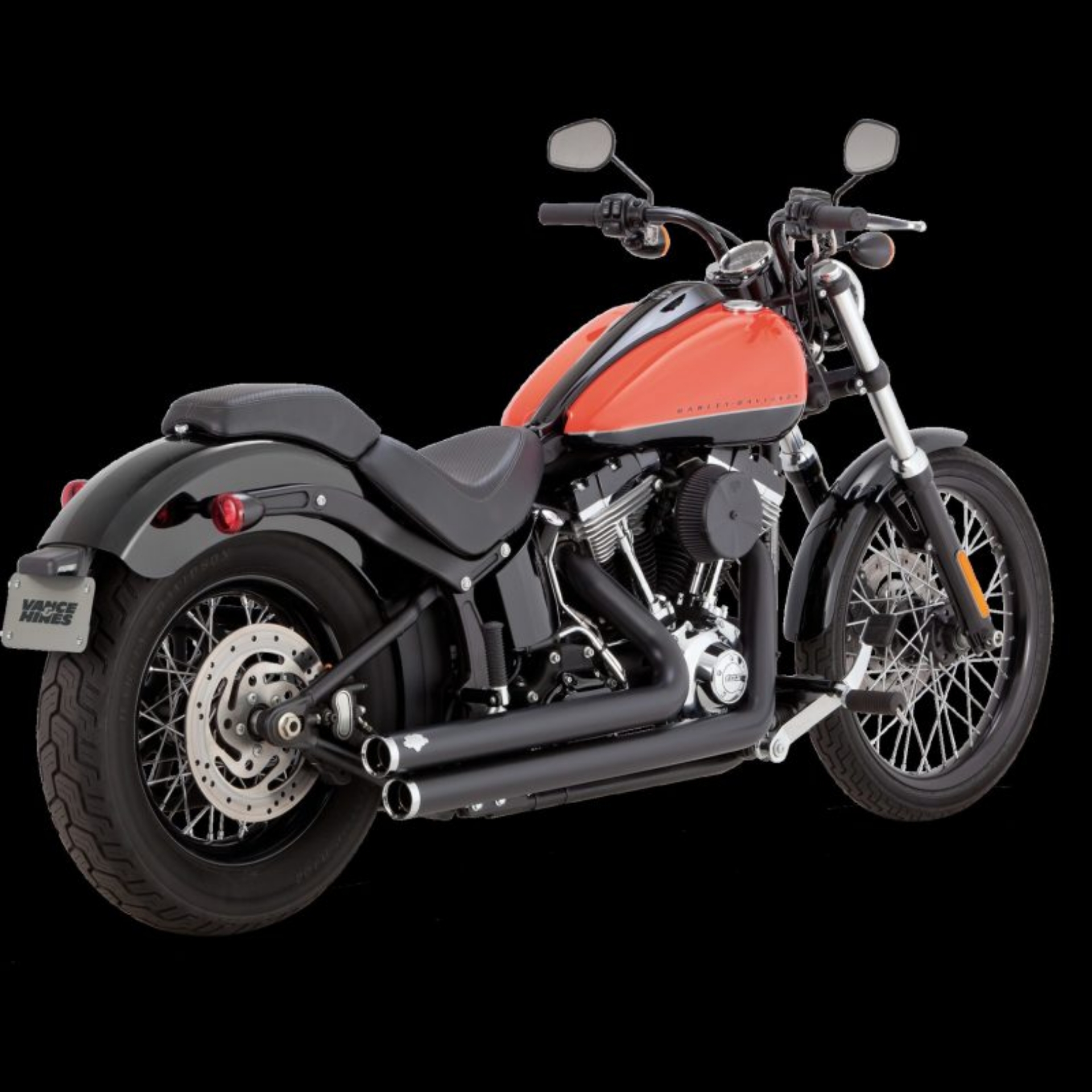 Picture of Vance & Hines Harley Davidson Softail - 86-17 Big Shots Staggered PCX Full Exhaust - Black