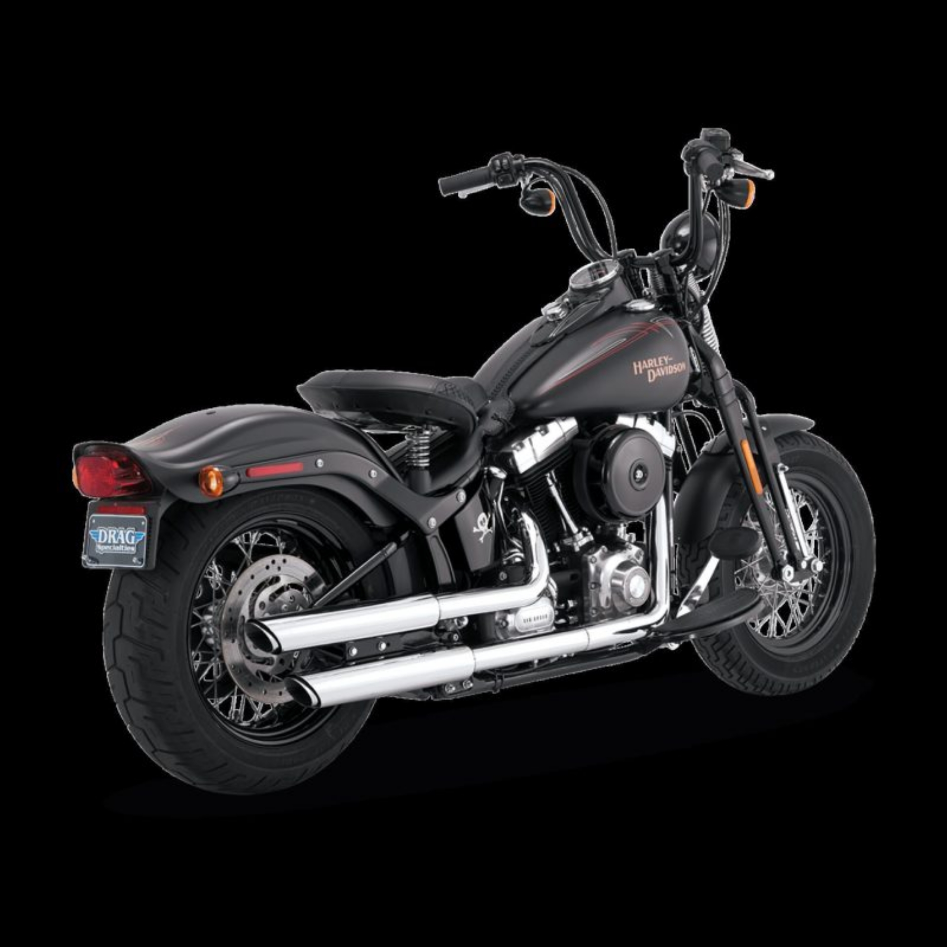 Picture of Vance & Hines HD Softail Deluxe-Slim-Crossbones PCX Slip-On Exhaust