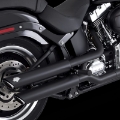 Picture of Vance & Hines HD Softail 07-17 Fatboy Twin Slash Chrome Slip-On Exhaust
