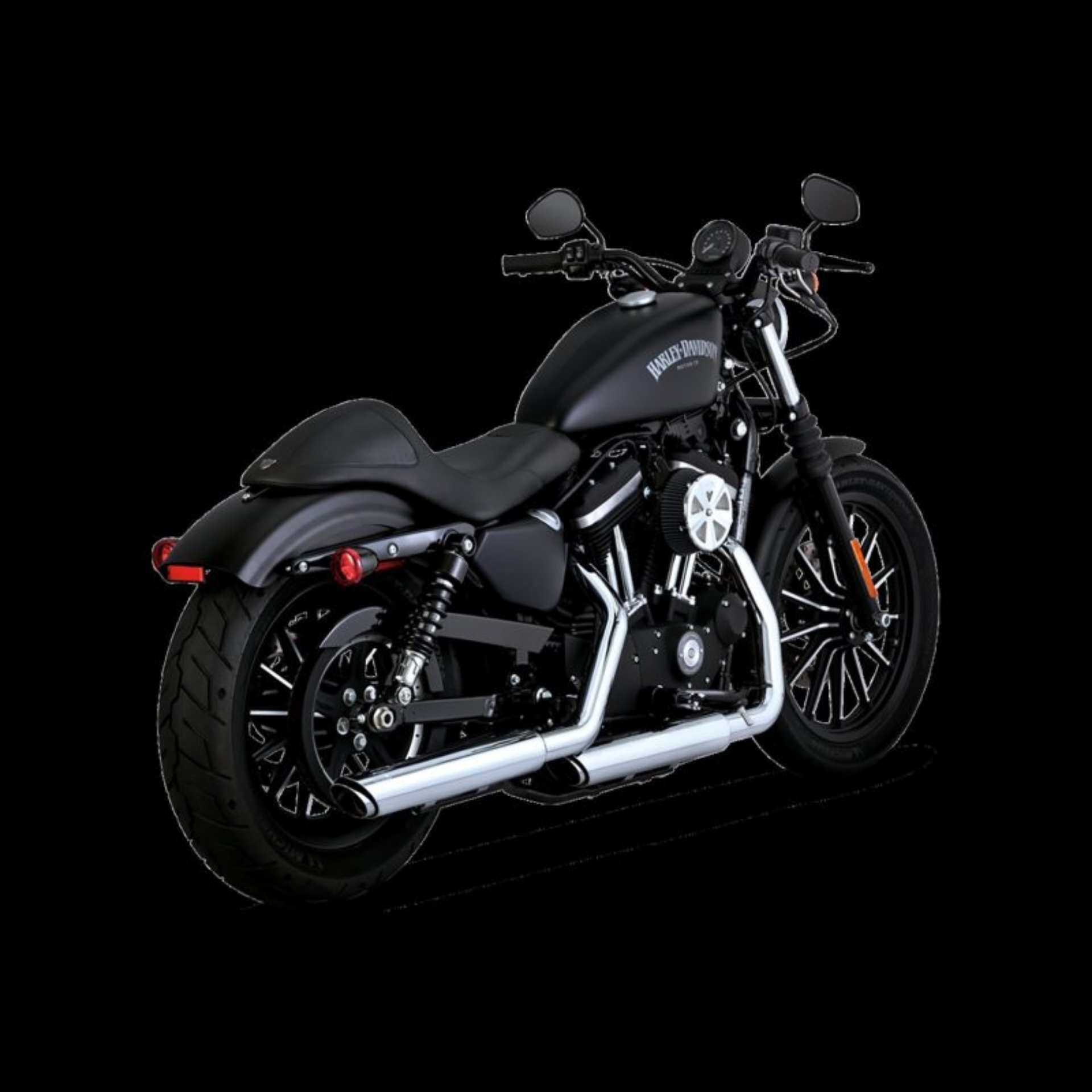 Picture of Vance & Hines HD Sportster 14-22 Twin Slash 3In PCX Slip-On Exhaust