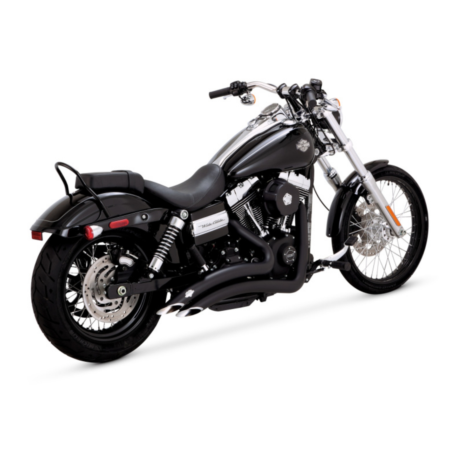 Picture of Vance & Hines HD Dyna 06-17 Big Radius 2-2 Black PCX Full System Exhaust