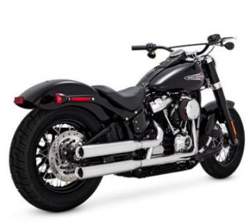 Picture of Vance & Hines HD Softail 18-22 Eliminator S-OS Chrome Slip-On Exhaust