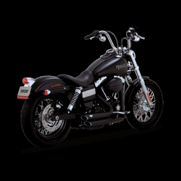 Picture of Vance & Hines HD Dyna 12-17 Shortshots Staggered Black PCX Full System Exhaust