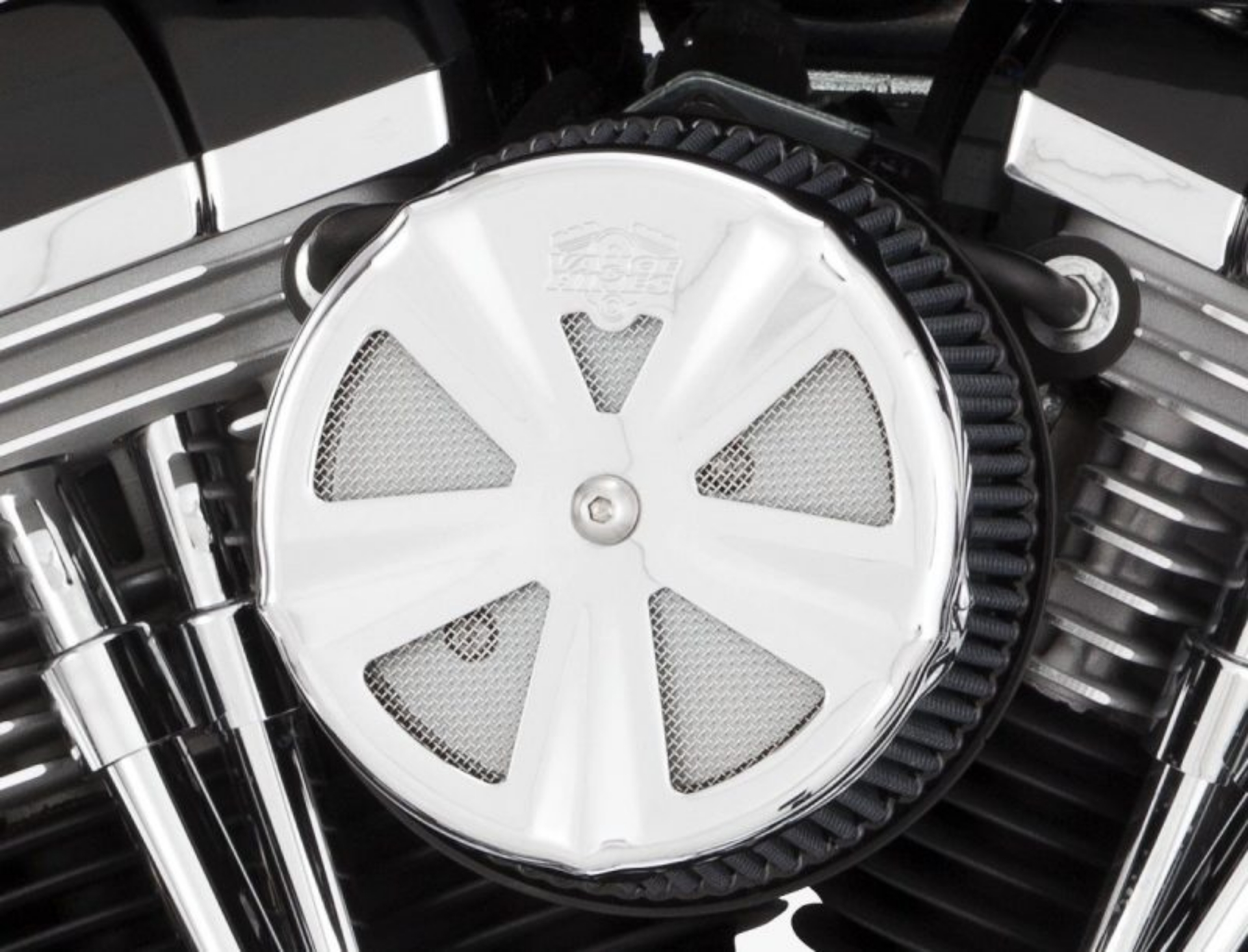 Picture of Vance & Hines Chrome Skullcap Crown Intake Cover