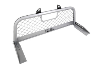 Picture of Deezee Universal Aluminum Front Truck Cargo Management Cab Rack Silver Mesh