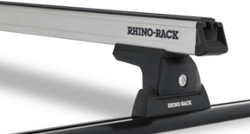 Picture of Rhino-Rack Heavy Duty 59in 2 Bar Roof Rack w-Tracks - Silver