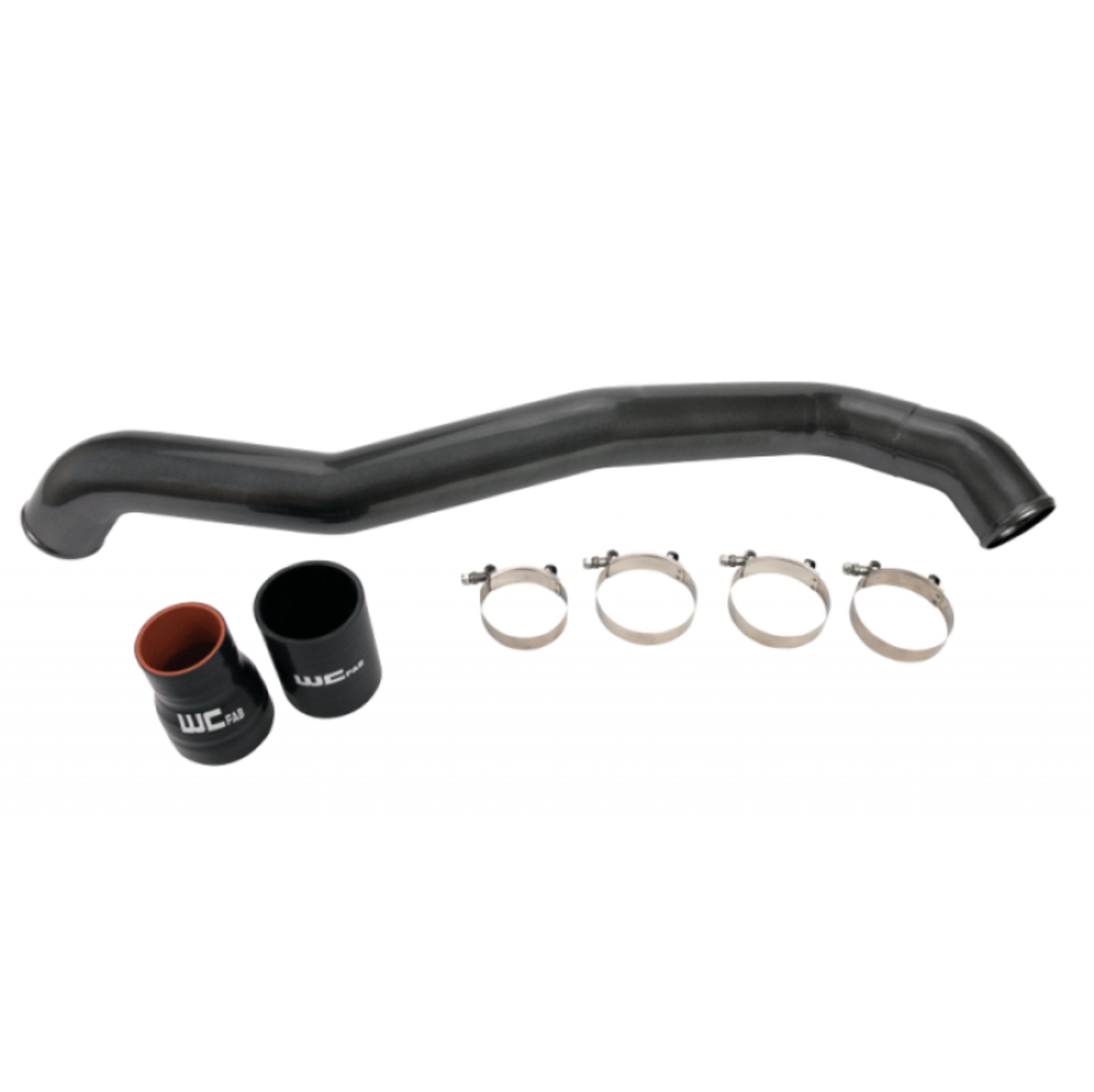 Picture of Wehrli 11-16 Chevrolet 6-6L LML Duramax Driver Side 3in Intercooler Pipe - Bengal Silver