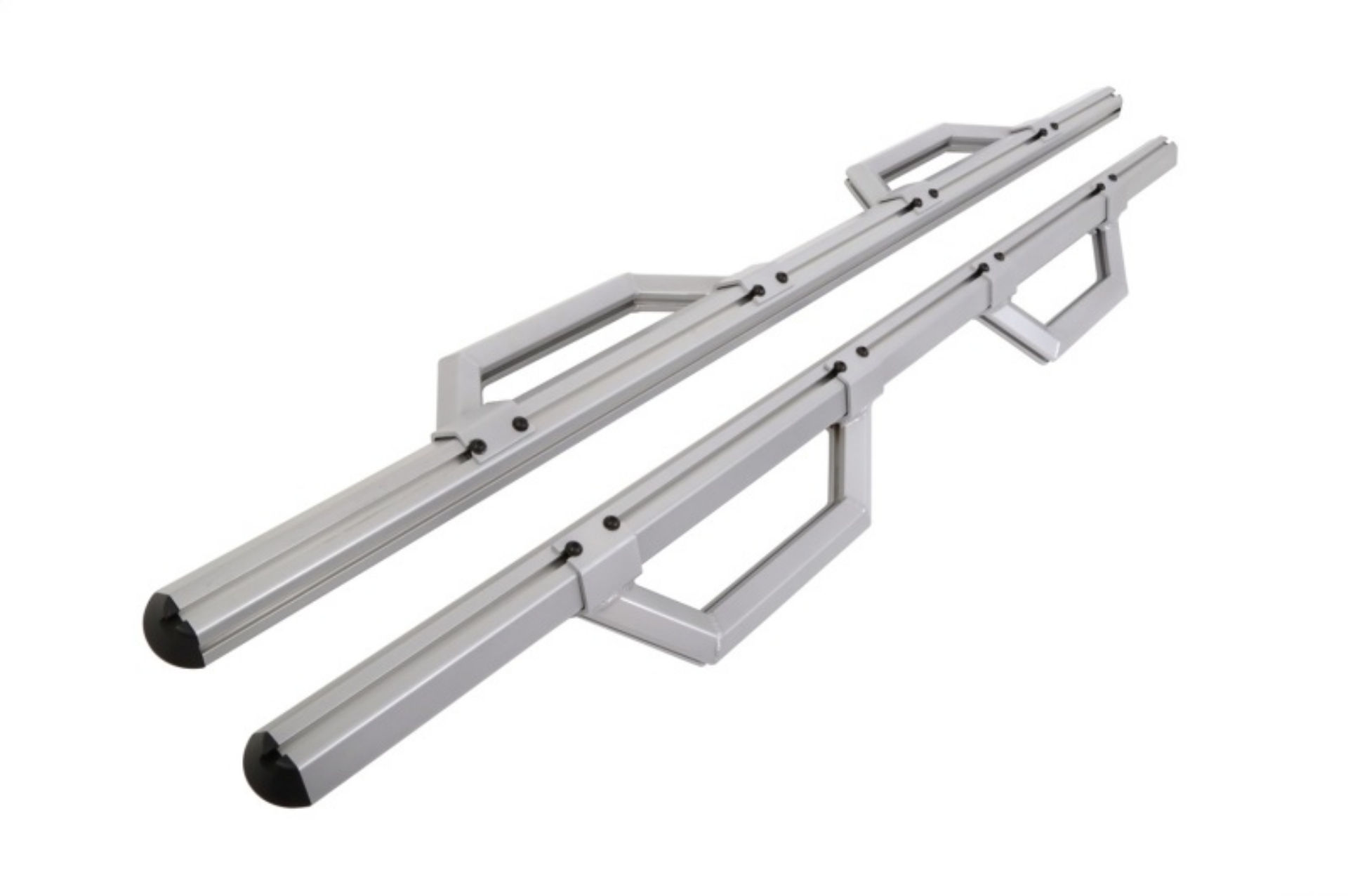 Picture of Deezee 99-23 Chevrolet-GMC-Dodge-Ford Full Size Truck Hex Series - Crew Cab Side Steps Silver