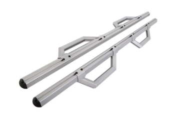 Picture of Deezee 99-23 Chevrolet-GMC-Dodge-Ford Full Size Truck Hex Series - Crew Cab Side Steps Silver