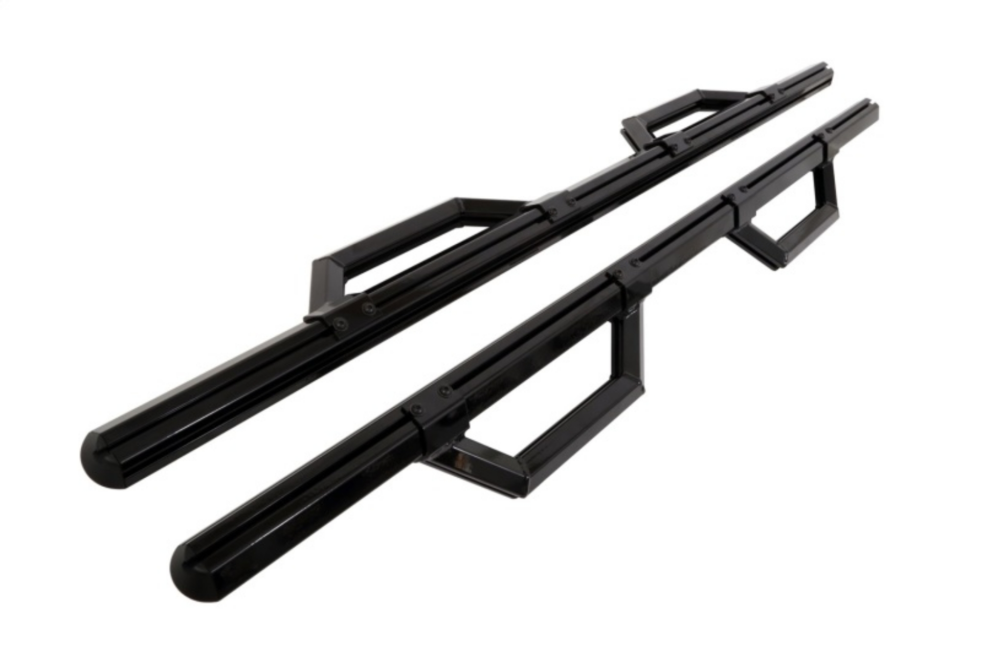 Picture of Deezee 99-23 Chevrolet-GMC-Dodge-Ford Full Size Truck Hex Series - Crew Cab Side Steps Blk