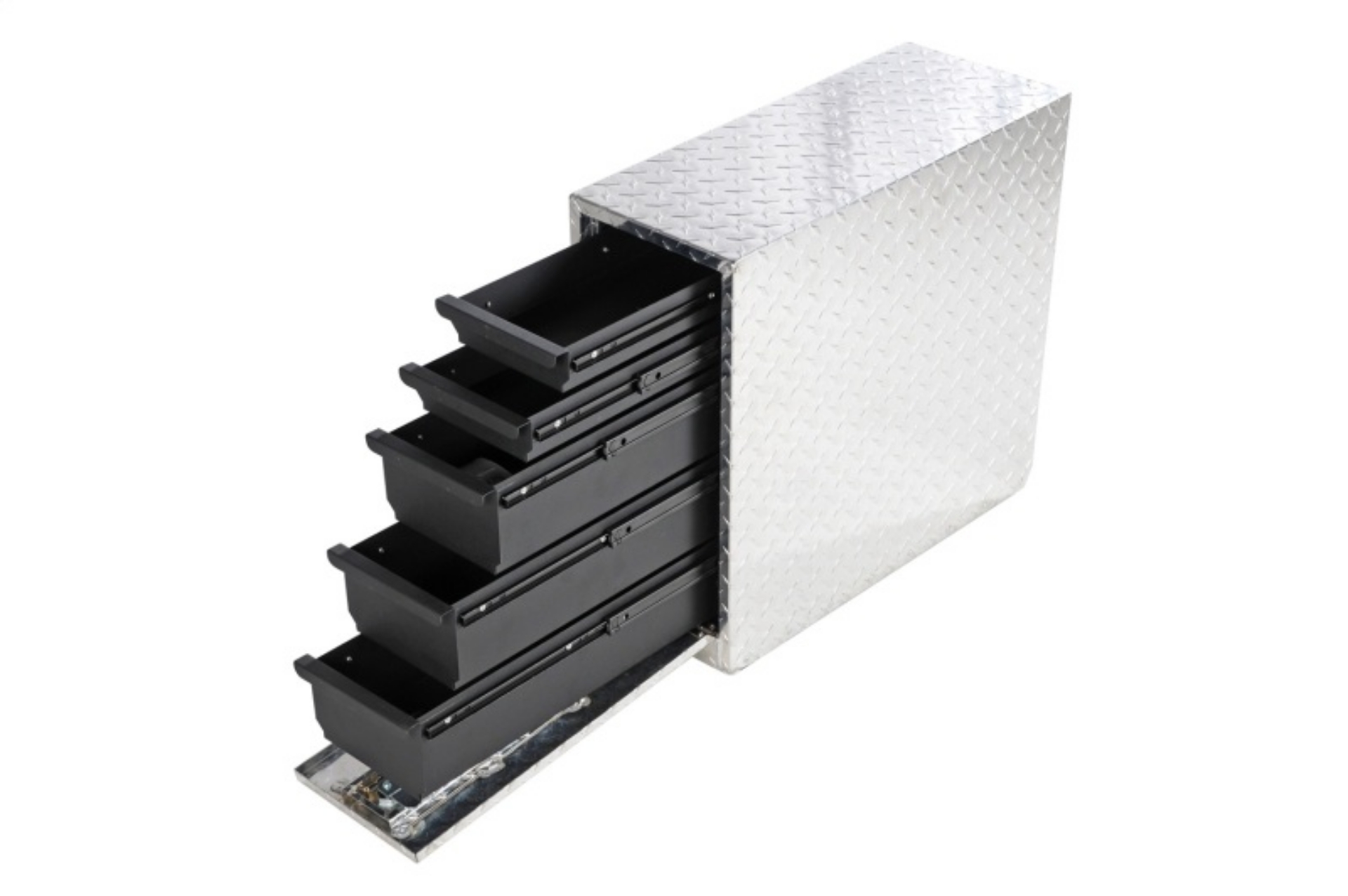Picture of Deezee Universal Tool Box - Wheel Well Box With Drawers Aluminum