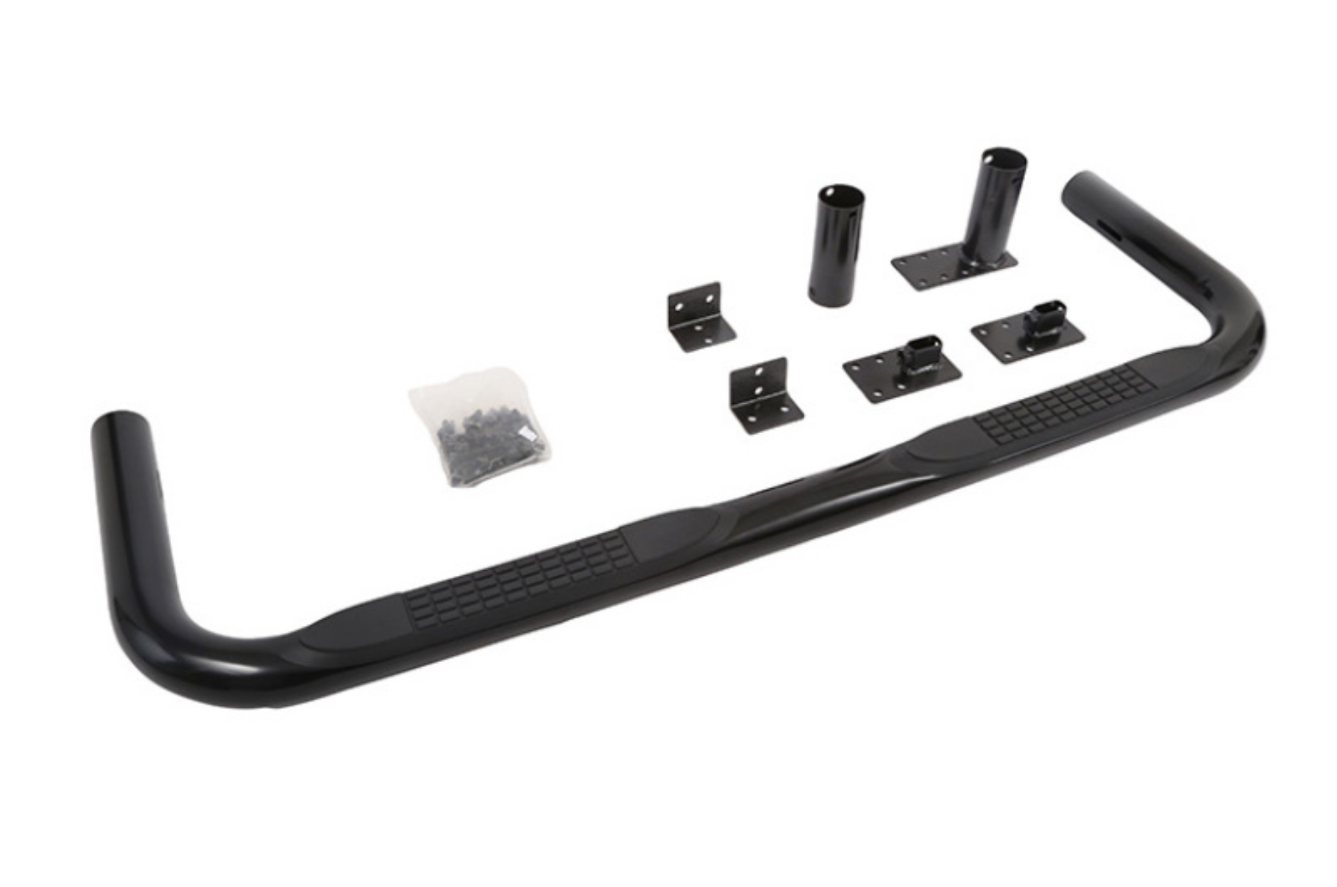 Picture of Deezee Universal Tubes - 3In Round Universal - Black Steel ExtCab