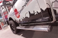 Picture of Deezee Universal Tubes - 6In Oval - Black Tread Aluminum RegCab