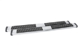 Picture of Deezee Universal Tubes - 6In Oval - Black Tread Aluminum ExtCab