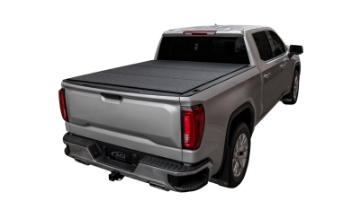 Picture of Access LOMAX Tri-Fold Cover 07-21 Toyota Tundra - 5ft 6in Bed w- Deck Rail -  Black Diamond