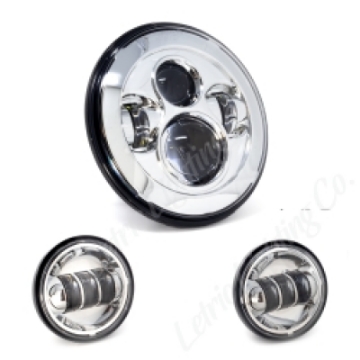 Picture of Letric Lighting 7in Led Hdlght W-Pass Lmps Chr