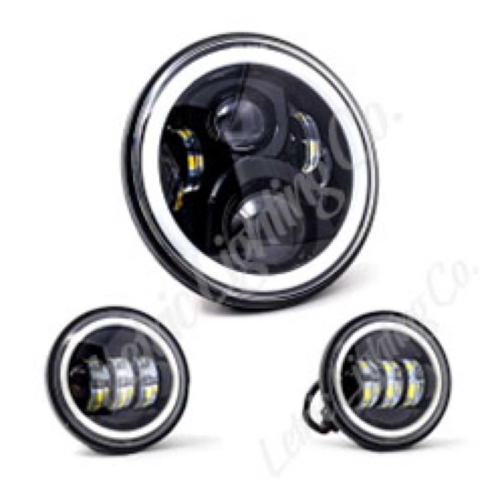Picture of Letric Lighting 7in Led Black Full-Halo Indian