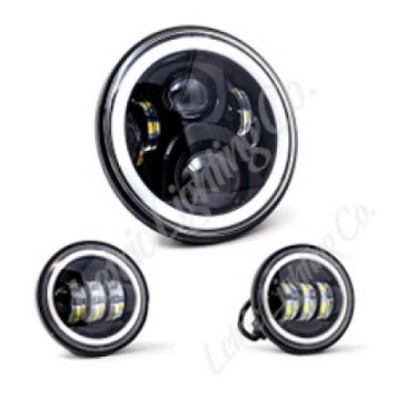 Picture of Letric Lighting 7in Led Black Full-Halo Indian