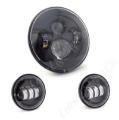 Picture of Letric Lighting 7in Led Hdlght W-Pass Lmps Blk
