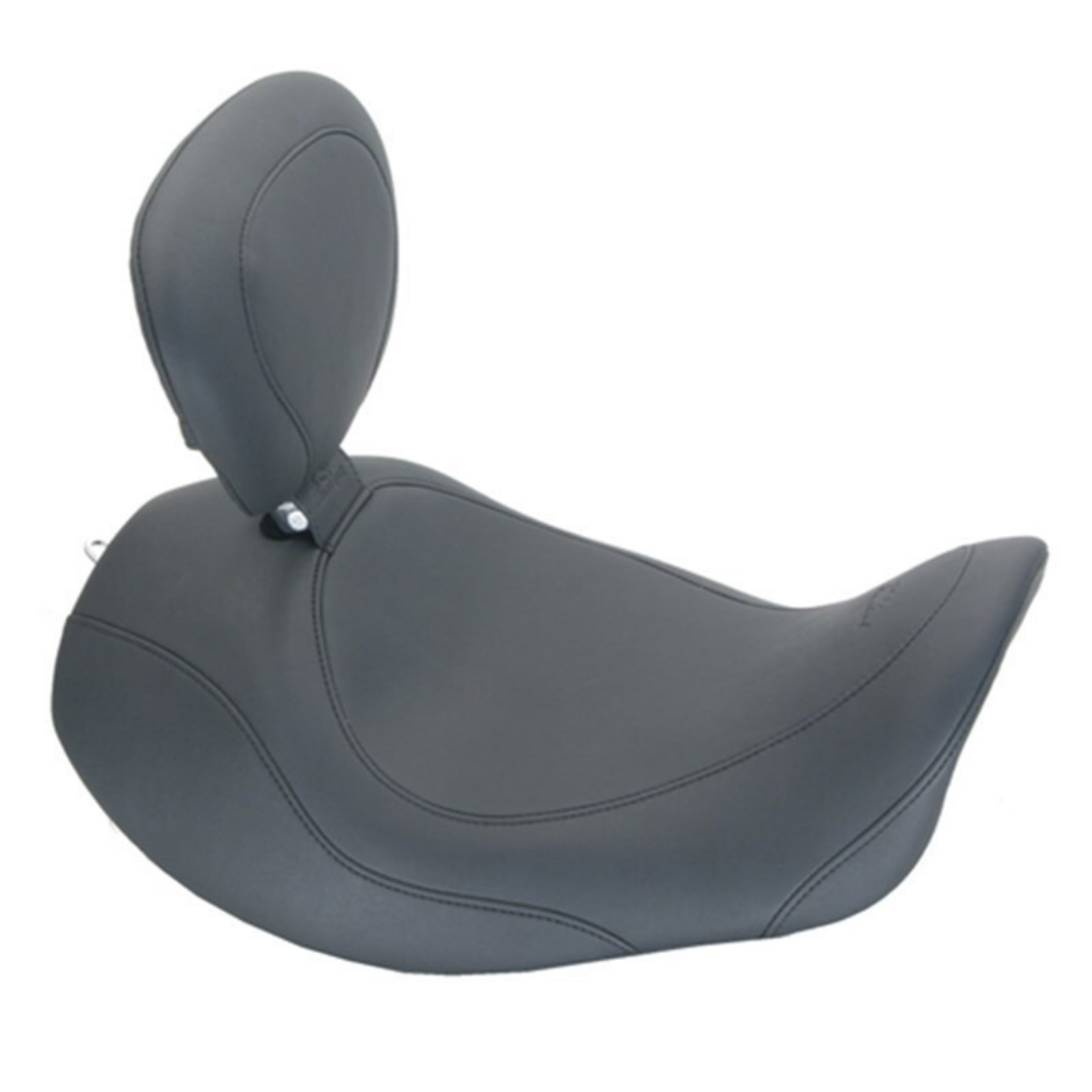 Picture of Mustang 06-17 Harley Dyna Wide Tripper Forward Solo Seat w-Driver Backrest - Black