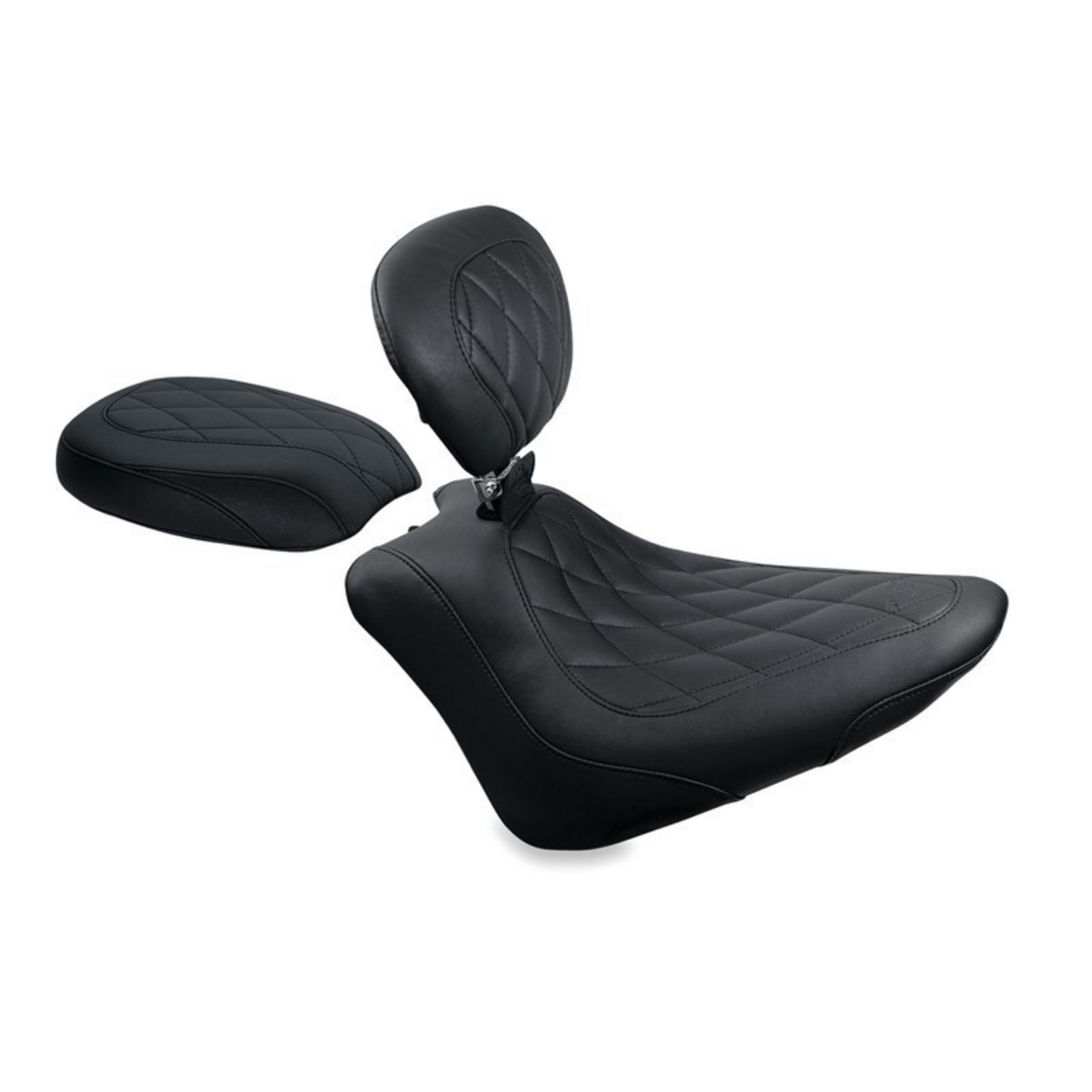 Picture of Mustang 11-13 Harley Blackline,12-17 Slim-Slim S Wide Touring Solo Seat w-DBR Diamond - Black
